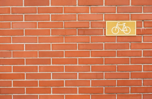 Bisiklet şeridi işareti bisiklet rotasını gösteriyor — Stok fotoğraf