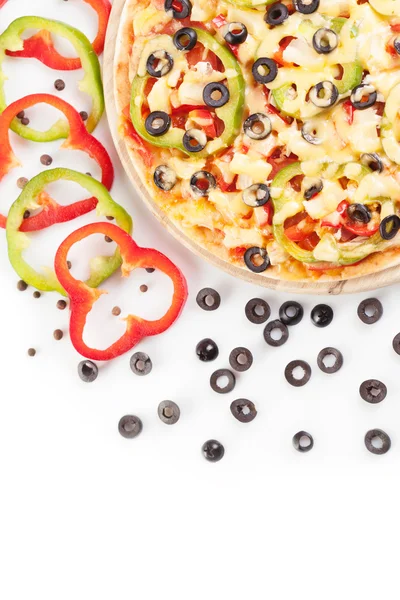 Tasty pizza with vegetables — Stock Photo, Image