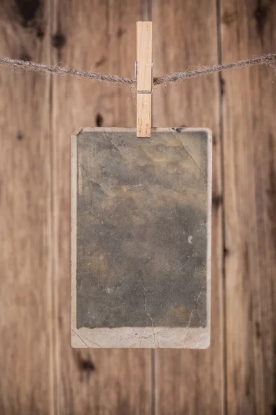 Vintage photo on the wood background — Stock Photo, Image