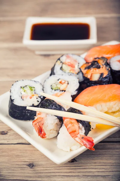 Conjunto de sushi Maki — Fotografia de Stock