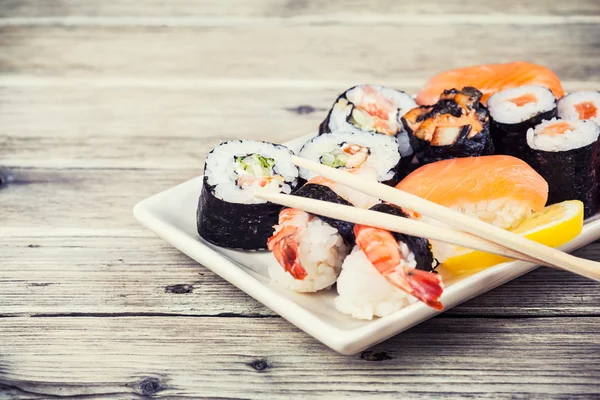 Conjunto de sushi Maki — Fotografia de Stock