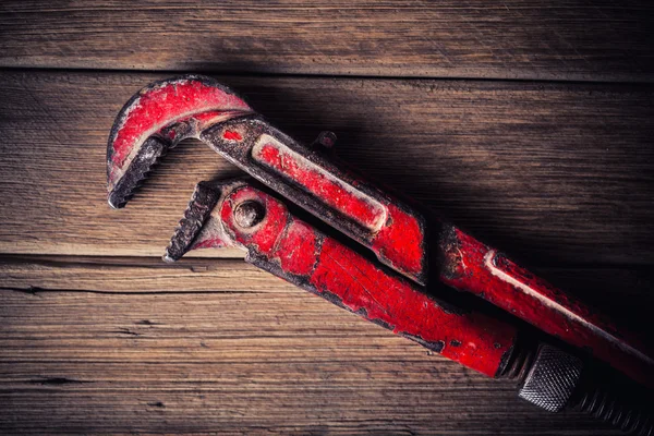 Vintage pipe wrench — Stock Photo, Image