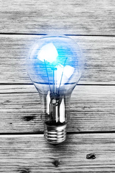 One bright bulb — Stock Photo, Image