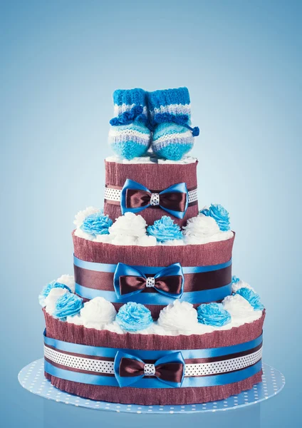 Cake made from diapers — Stock Photo, Image