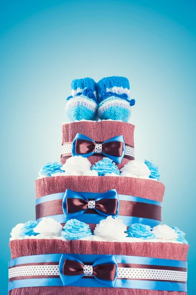 Cake made from diapers — Stock Photo, Image