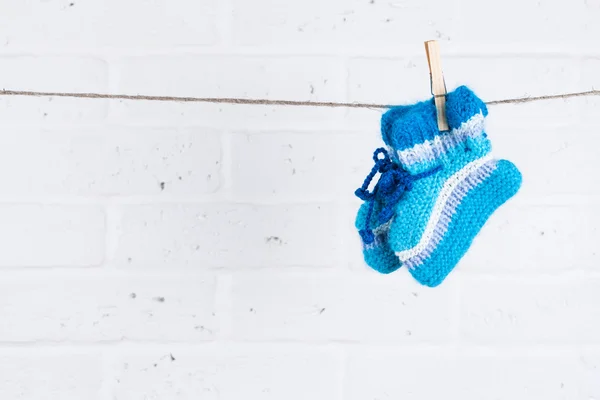 针织的宝宝袜 — 图库照片