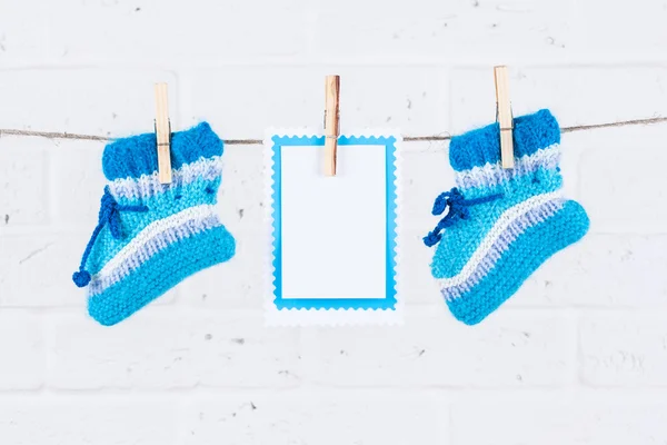 Knitted baby socks — Stock Photo, Image