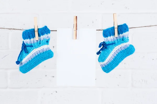 Knitted baby socks — Stock Photo, Image