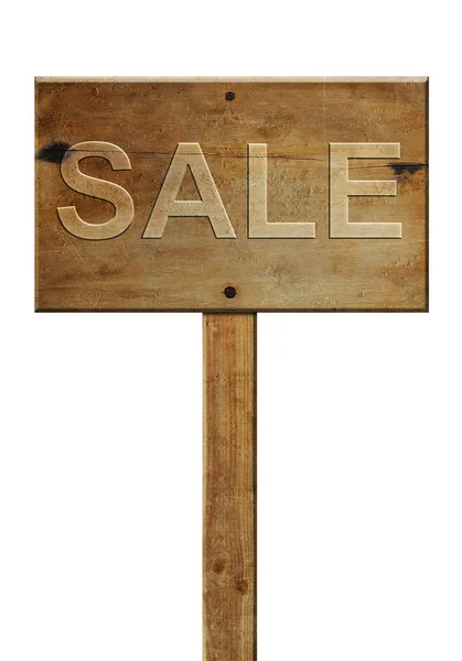 Old wooden signpost with text — Stock Photo, Image