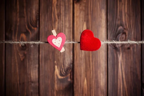 Two red hearts — Stock Photo, Image