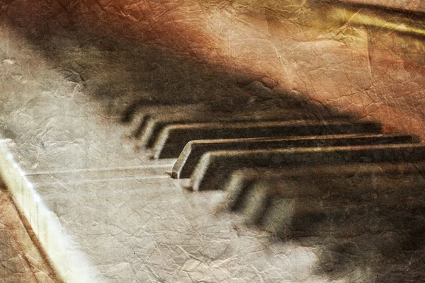 老式钢琴键盘 — 图库照片
