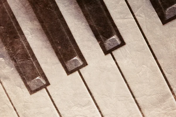 Zbliżenie rocznika klawiatury fortepianu — Zdjęcie stockowe