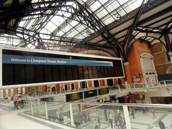 Σταθμό Liverpool street, Λονδίνο — Φωτογραφία Αρχείου