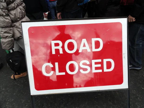 Road closed sign — Stock Photo, Image