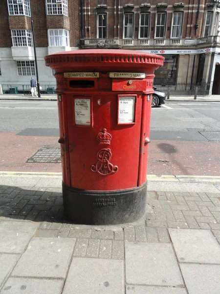 Buzón rojo, Inglaterra — Foto de Stock