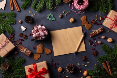 Noel konsepti, Noel Baba 'ya yazılmış bir defter.