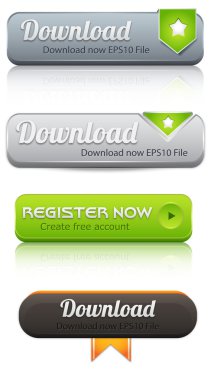 Web öğeleri vektör düğmesi