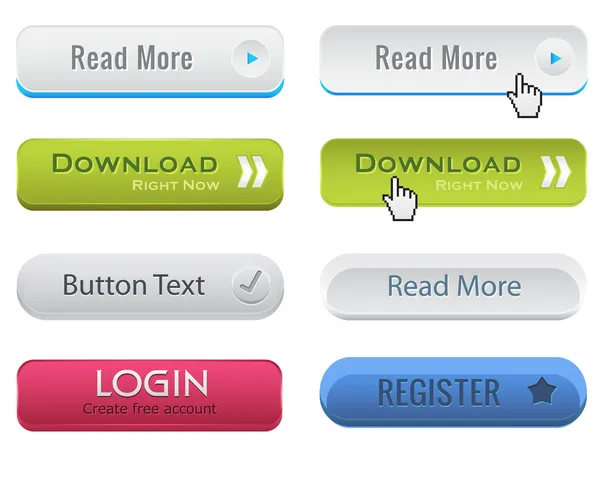 Webelementen vector knop — Stockvector