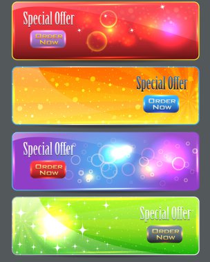 Web banner vektör set