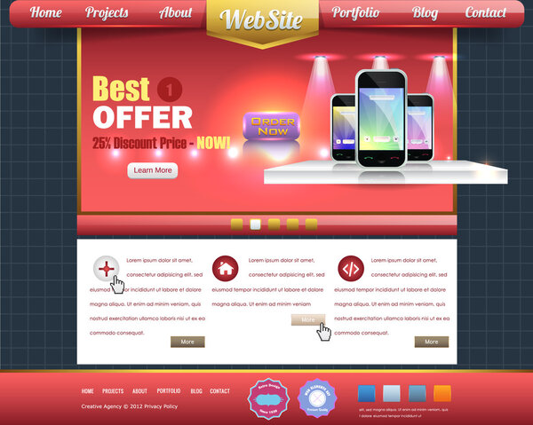 Website design vector elements