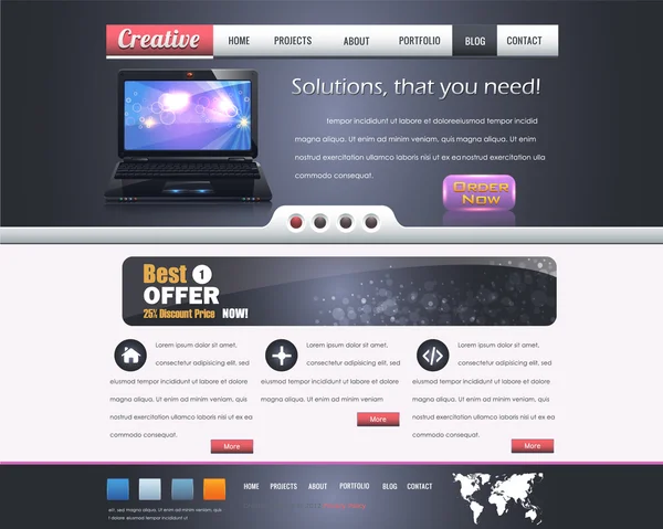 Web Design Vector Elementos — Vetor de Stock