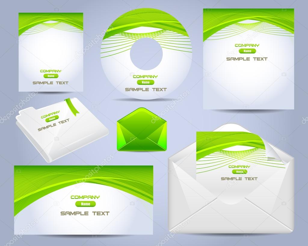 Corporate Identity Template Vector Design Eco Style