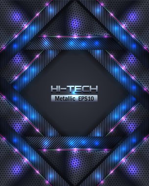 Hi-Tech Metallic Background Vector Design