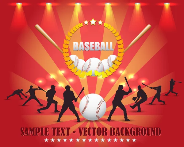 Baseball tematu wektor wzór — Wektor stockowy