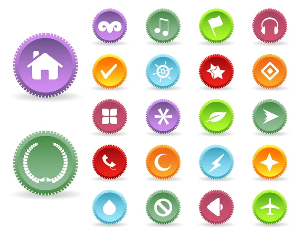 Set de iconos vectoriales multicolores 01 — Vector de stock