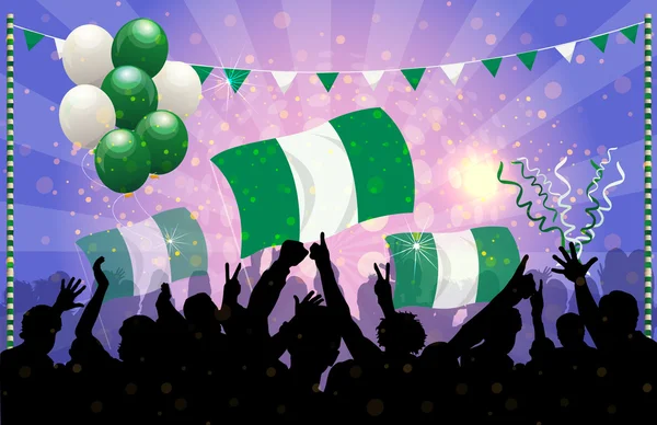 Celebración Nacional Vector Nigeria — Vector de stock
