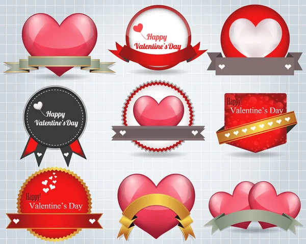 Valentijn sticker hart vector — Stockvector