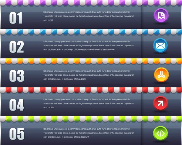 Options de numéro de fond vectoriel Bannière et carte — Image vectorielle