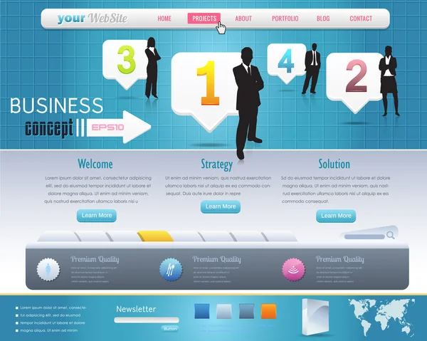 Website business design vector elements — Stock Vector