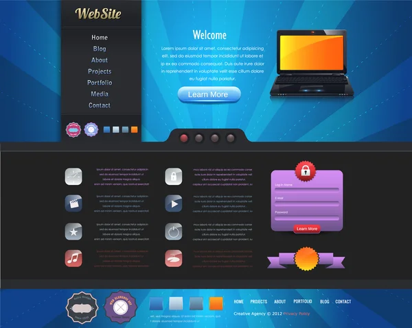 Website ontwerp vector-elementen — Stockvector