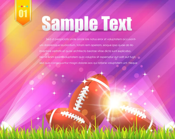 American Football Theme Vector Design — Stock Vector