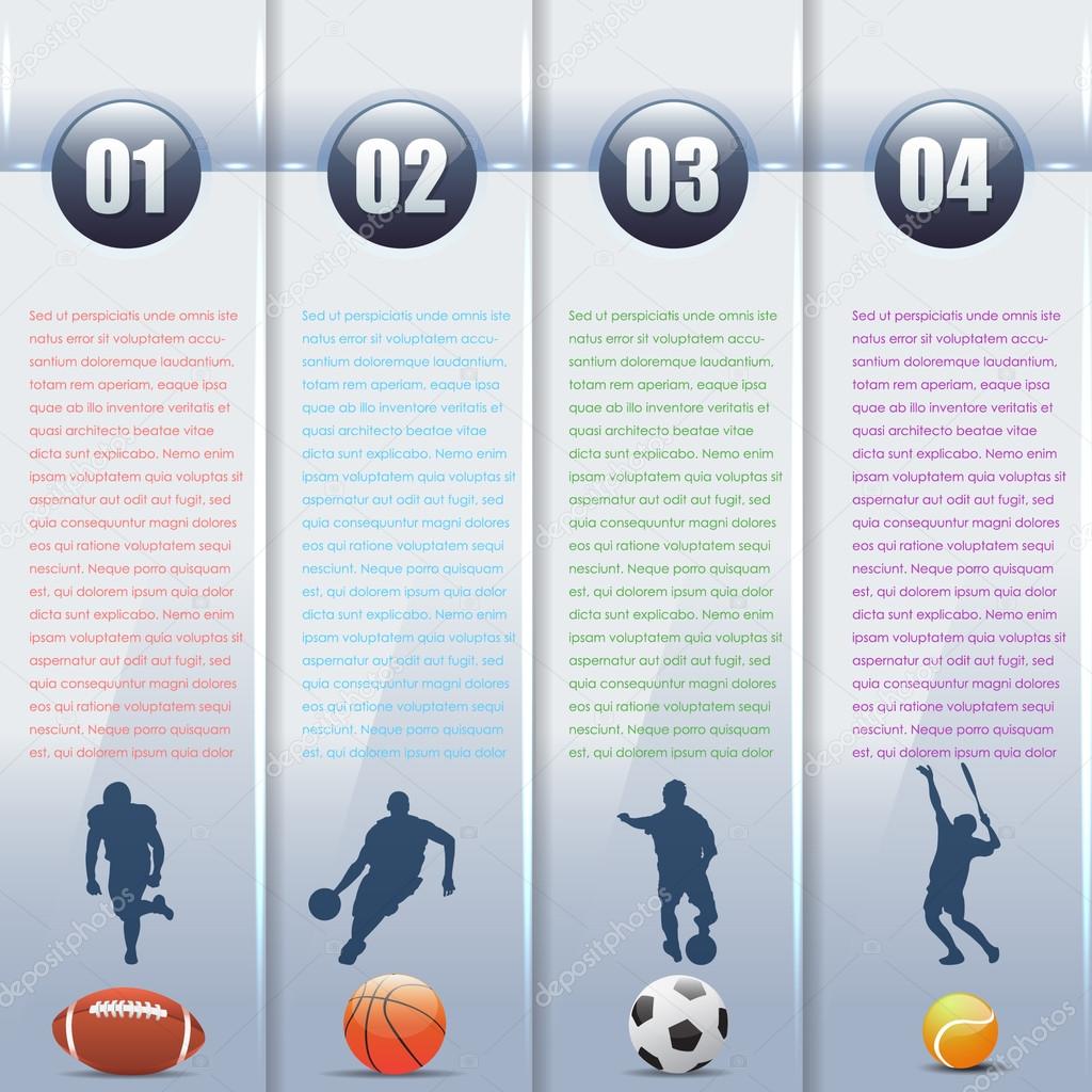 Vector Sports Background Number Options Banner & Card