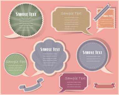 Konuşma baloncukları vektörü koleksiyonu