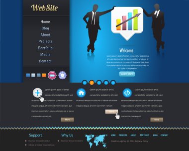 iş tarzı Web sitesi tasarım vektör öğeleri