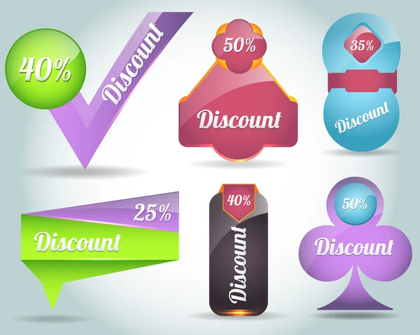 renkli vektör simge afiş şekil kümesi