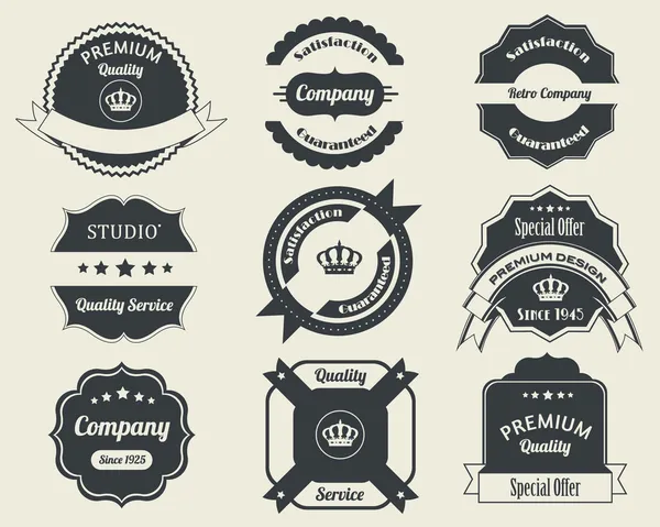 Retro Labels Design Vintage Sticker — Stock Vector