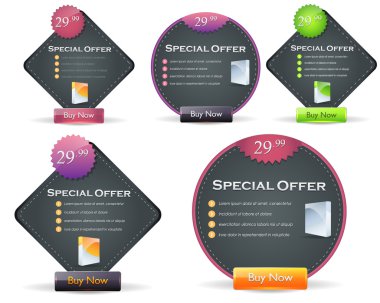 Web afiş Teklif şablonu vektör tasarımı