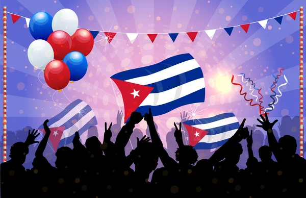 Celebración Nacional Vector Cuba — Vector de stock