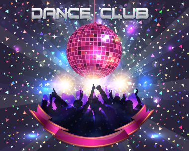 dans kulübü vektör şablonu