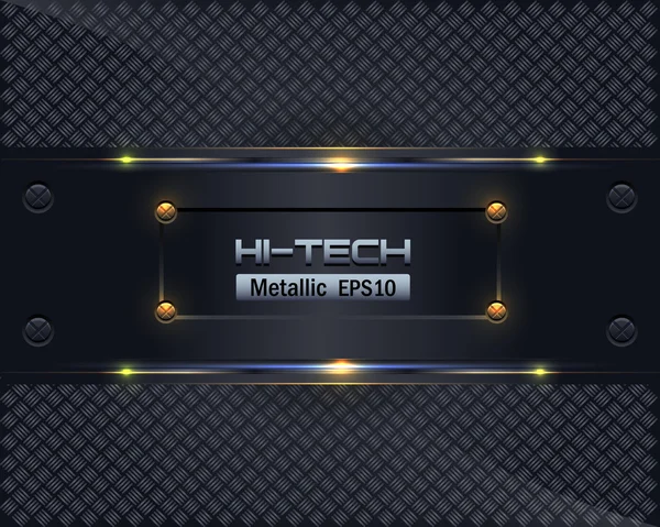 Hi-Tech fémes háttér Vector Design — Stock Vector