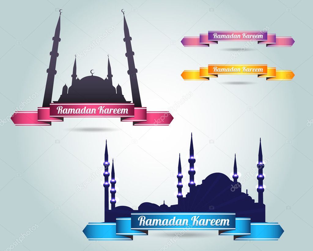 Ramadan Kareem Mosque Vector Design