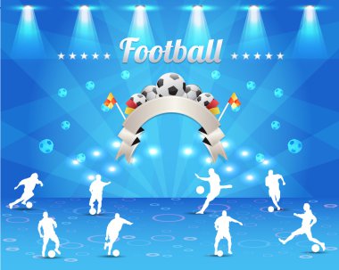 Futbol kalkan vektör tasarımı