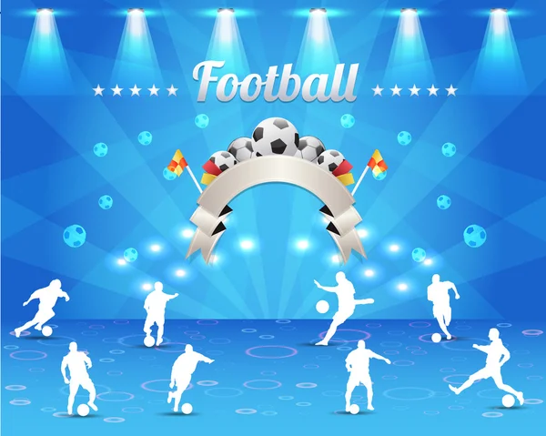 Conception vectorielle de bouclier de football — Image vectorielle