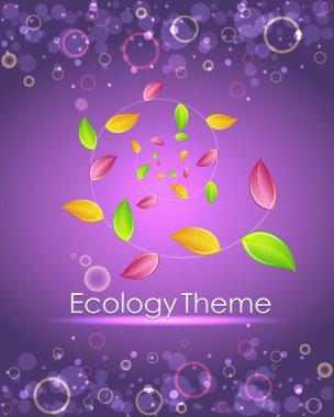 Ekoloji Tema vektör tasarımı