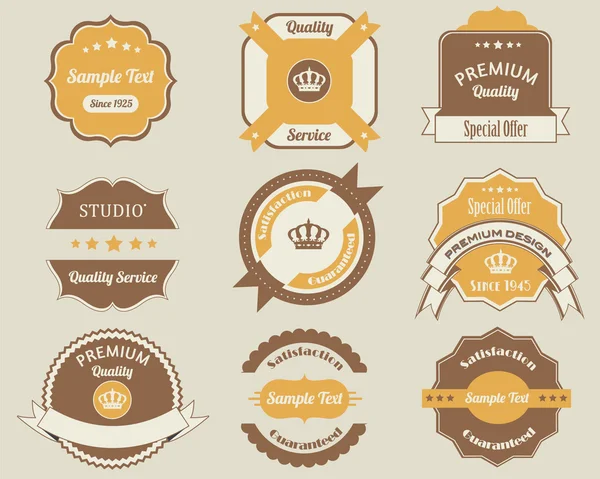 Retro Labels Design Vintage Sticker — Stock Vector