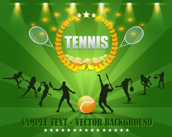 Tenis věnec vektorová design — Stockový vektor